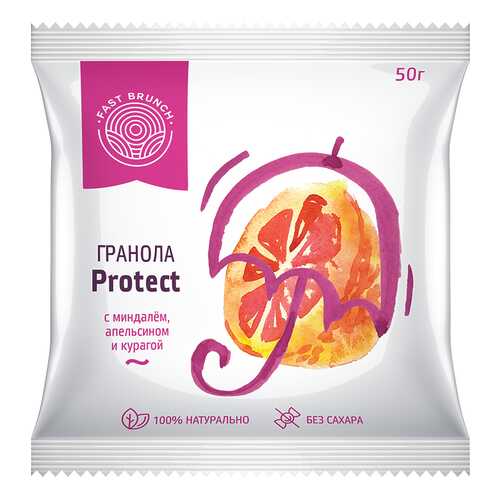 Гранола Fastbrunch Protect с миндалём, апельсином и курагой 3 саше в МЕТРОНОМ