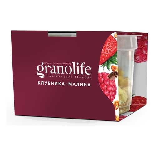 Гранола Granolife клубника-малина 60 г в МЕТРОНОМ