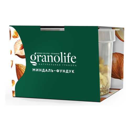 Гранола Granolife миндаль-фундук 60 г в МЕТРОНОМ