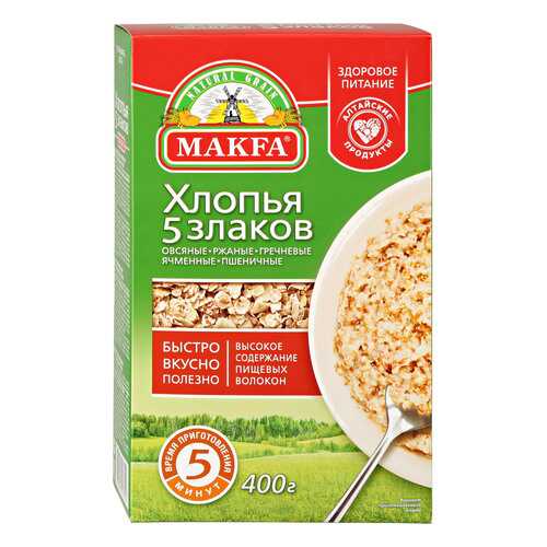 Хлопья Makfa 5 злаков 400 г в МЕТРОНОМ
