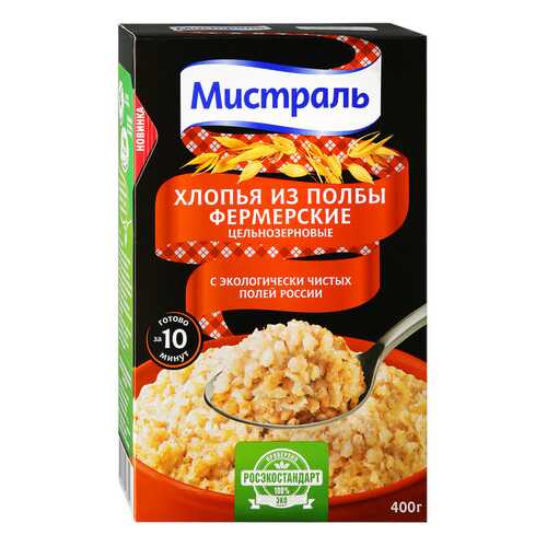 Хлопья Мистраль Фермерские из Полбы 400г в МЕТРОНОМ