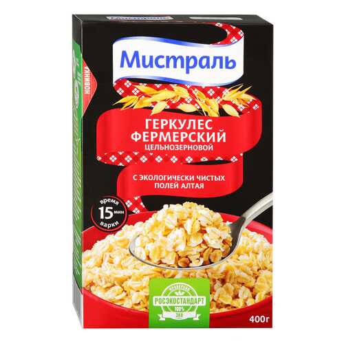 Хлопья Мистраль Геркулес Фермерский 400г в МЕТРОНОМ
