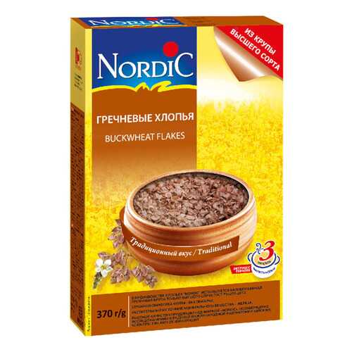 Хлопья Nordic гречневые 370 г в МЕТРОНОМ