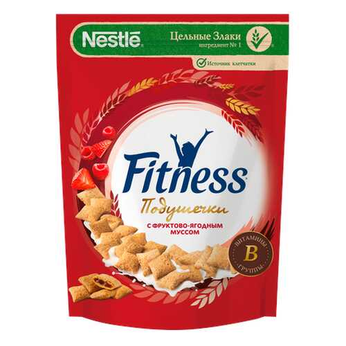 Подушечки Fitness мультизлаковые с фруктово-ягодным муссом в МЕТРОНОМ