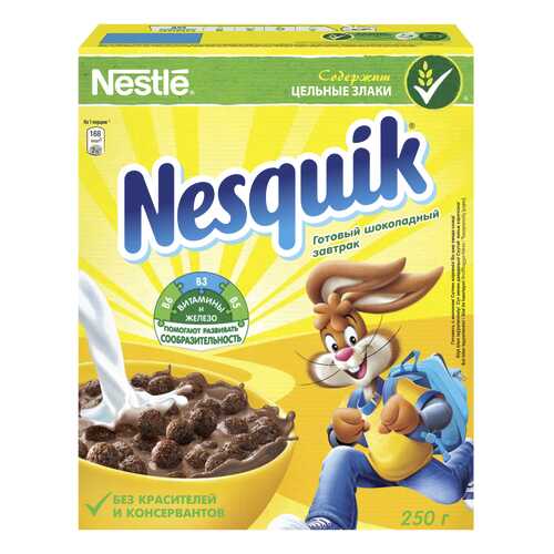 Шоколадный завтрак Nesquik готовый 250 г в МЕТРОНОМ