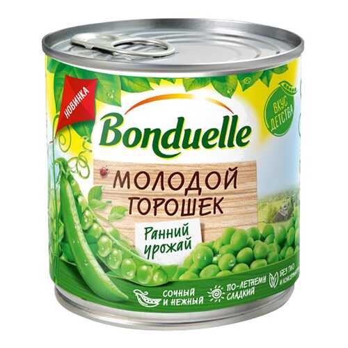 Горошек Bonduelle зеленый молодой 400г в МЕТРОНОМ