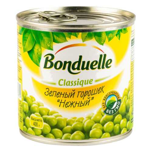 Горошек зеленый Bonduelle classique нежный 400 г в МЕТРОНОМ