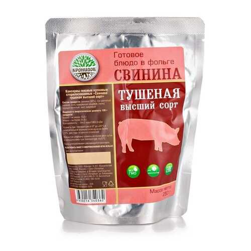 Готовое блюдо Свинина тушеная (тушенка) высший сорт 250 г (Кронидов) в МЕТРОНОМ