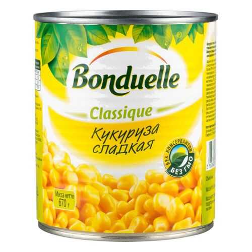 Кукуруза сладкая Bonduelle classique 670 г в МЕТРОНОМ