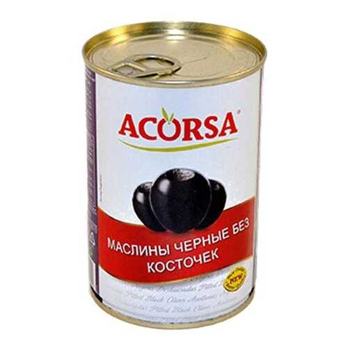 Маслины черные Acorsa крупные без косточки 425 г в МЕТРОНОМ