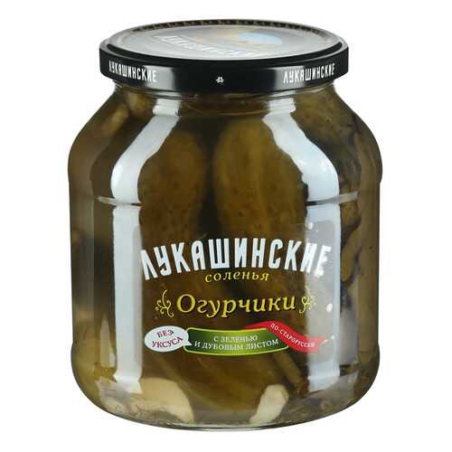 Огурчики по-старорусски Лукашинские с зеленью и дубовым листом 670 г в МЕТРОНОМ