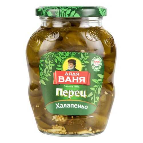 Перец Дядя Ваня халапеньо маринованный 350 г в МЕТРОНОМ