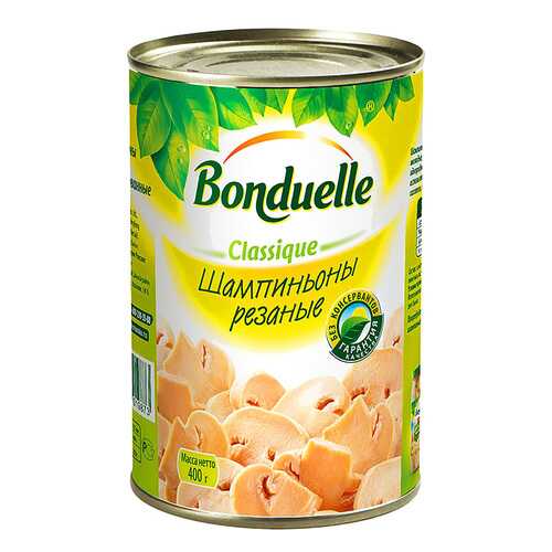 Шампиньоны Bonduelle резаные 400 г в МЕТРОНОМ
