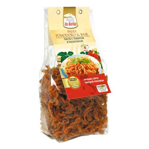 Макароны pasta la Bella паста с томатом и базиликом в МЕТРОНОМ