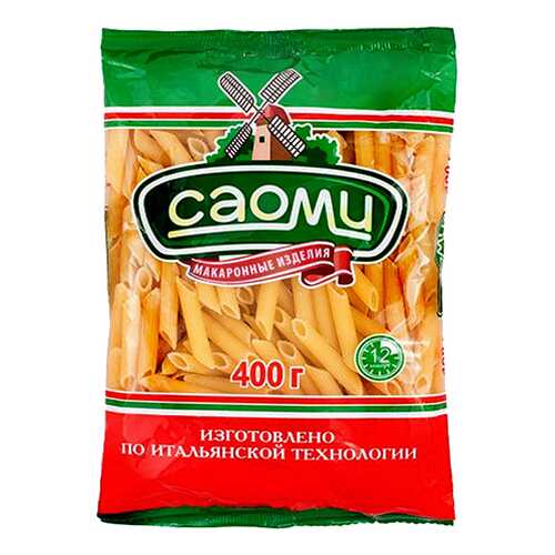 Макароны Саоми перья рифленые 400 г в МЕТРОНОМ