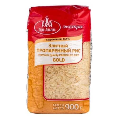 Рис Агро-Альянс пропаренный gold экстра 900 г в МЕТРОНОМ