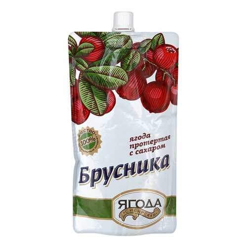 Брусника протертая Ягода сибирская с сахаром 280 г в МЕТРОНОМ