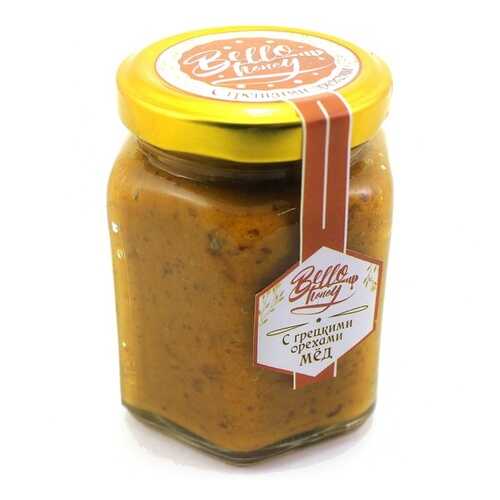 Крем-мед BelloHoney с грецкими орехами 200 мл в МЕТРОНОМ