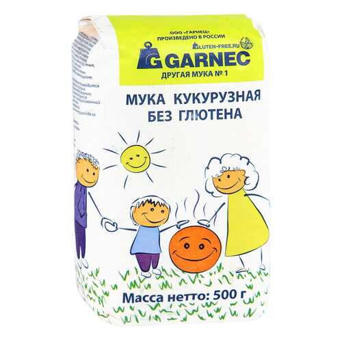 Мука Гарнец кукурузная без глютена 500 г в МЕТРОНОМ