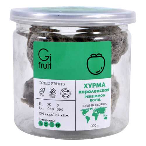 Хурма Королевская сушеная GIFRUIT, 200г в МЕТРОНОМ