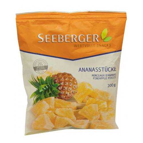 Сухофрукты Seeberger ананас кусочками 200 г в МЕТРОНОМ