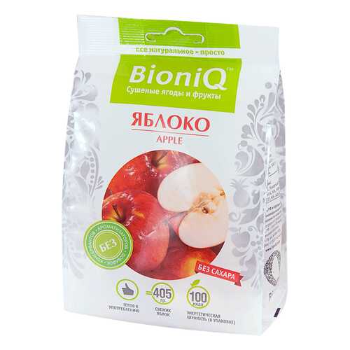Яблоко BioniQ сушеное 50г в МЕТРОНОМ