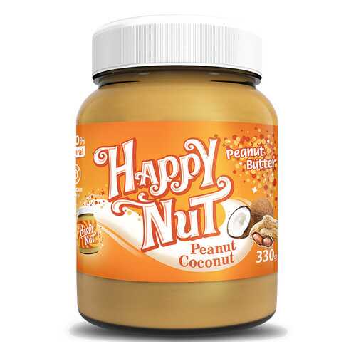 Арахисовая паста HAPPY NUT с кокосом 330 г в МЕТРОНОМ