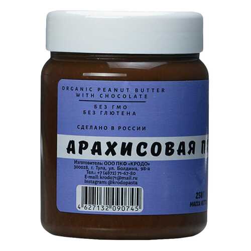 Арахисовая паста Krodo с шоколадом 250 г в МЕТРОНОМ
