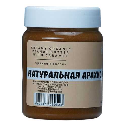Натуральная арахисовая паста Krodo с карамелью 250 г в МЕТРОНОМ