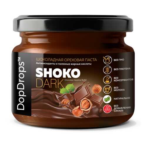 Шоколадно-ореховая паста SHOKO DARK с фундуком и темным шоколадом без сахара, 250 г в МЕТРОНОМ
