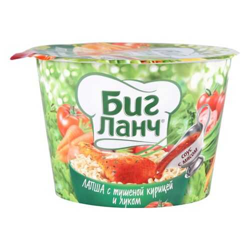 Лапша быстрого приготовления Биг ланч с тушеной курицей и луком 90 г в МЕТРОНОМ