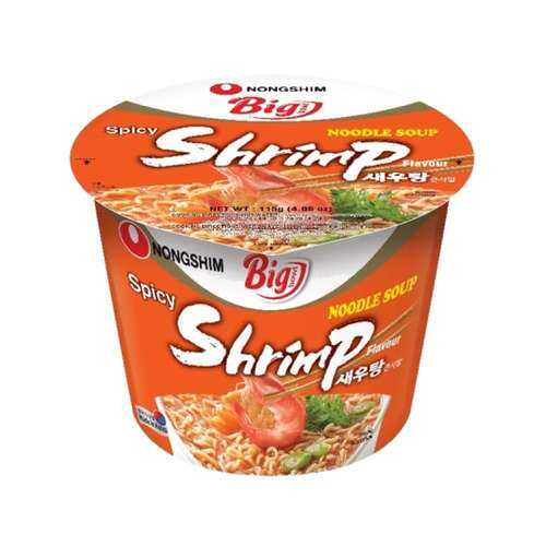 Лапша быстрого приготовления креветочная Nongshim чашка 115 г в МЕТРОНОМ