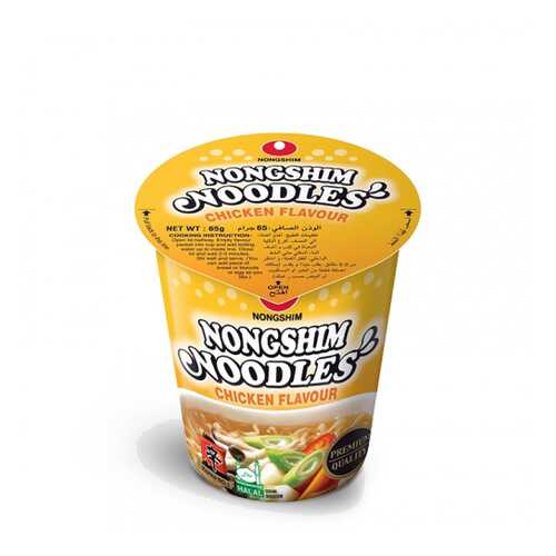 Лапша быстрого приготовления Nongshim со вкусом курицы стакан 65 г в МЕТРОНОМ
