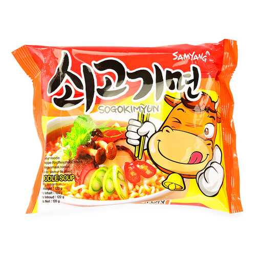 Лапша Samyang с говядиной, 120 г, Южная Корея в МЕТРОНОМ