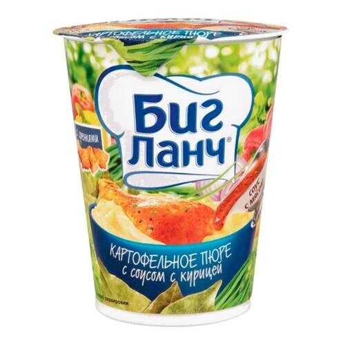 Пюре картофельное Биг ланч с соусом с курицей с гренками 50 г в МЕТРОНОМ