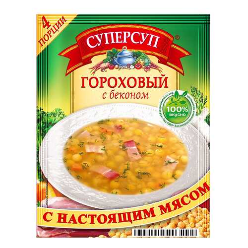Суперсуп гороховый с беконом 70 г в МЕТРОНОМ
