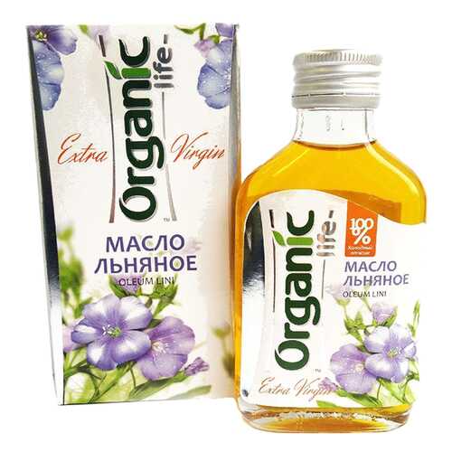 Масло льняное Organic Life пищевое нерафинированное 100 мл в МЕТРОНОМ