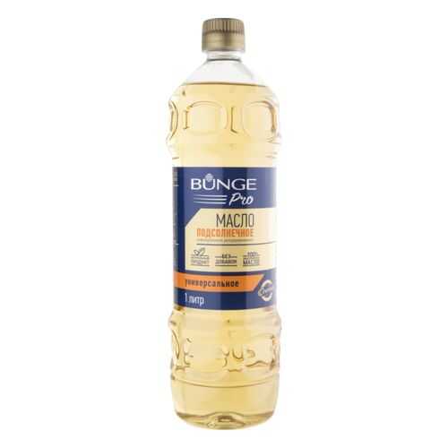 Масло подсолнечное Bunge Pro рафинированное дезодорированное 1 л в МЕТРОНОМ