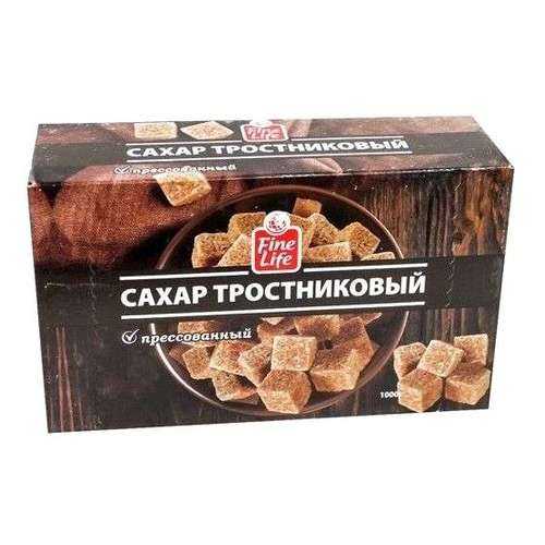 Сахар Fine Life тростниковый коричневый кусковой прессованный 1 кг в МЕТРОНОМ