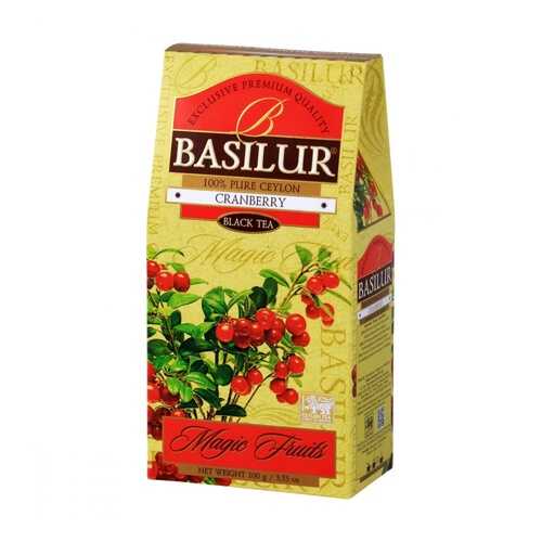 Чай Basilur Волшебные фрукты - Клюква черный с добавками 100 г в МЕТРОНОМ