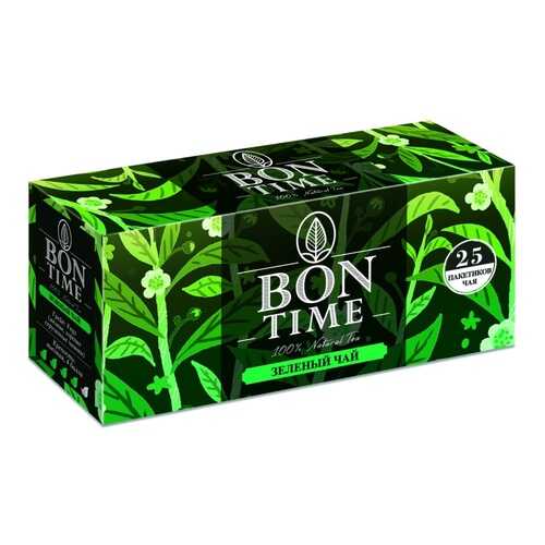 Чай BonTime Natural Tea, зелёный, 25 пакетиков в МЕТРОНОМ