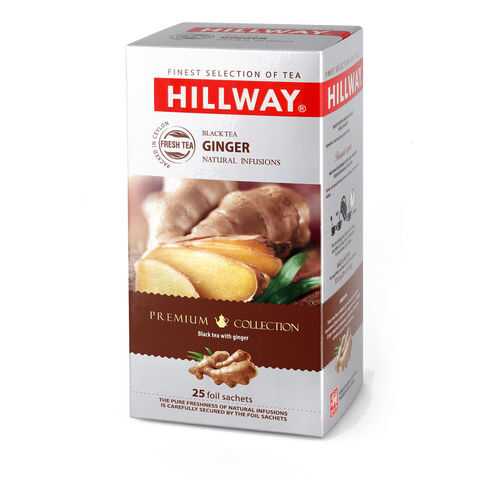 Чай черный байховый HILLWAY c имбирем, 25 пак. в МЕТРОНОМ