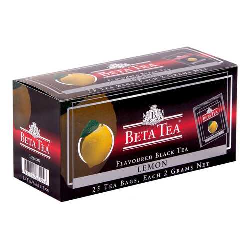 Чай черный Beta Tea лимон 25 пакетиков в МЕТРОНОМ