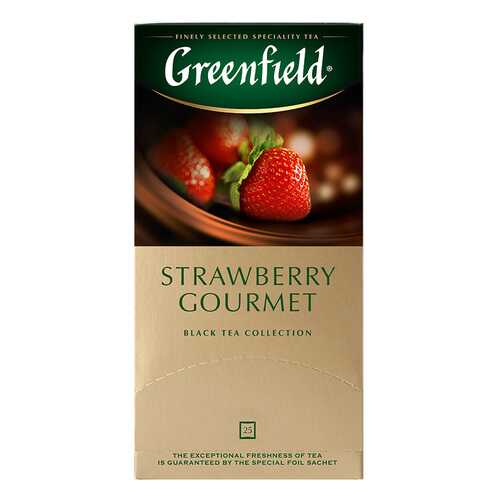 Чай черный Greenfield Strawberry Gourmet 25 пакетиков в МЕТРОНОМ