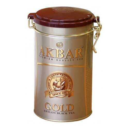 Чай черный листовой Akbar gold 225 г в МЕТРОНОМ