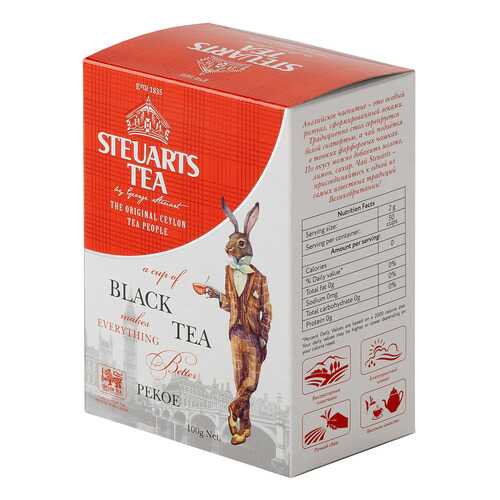 Чай черный листовой Steuarts black tea pekoe 100 г в МЕТРОНОМ