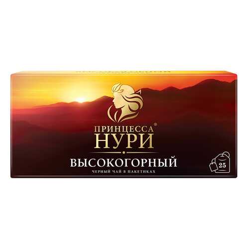Чай черный Принцесса Нури Высокогорный 25 пакетиков в МЕТРОНОМ