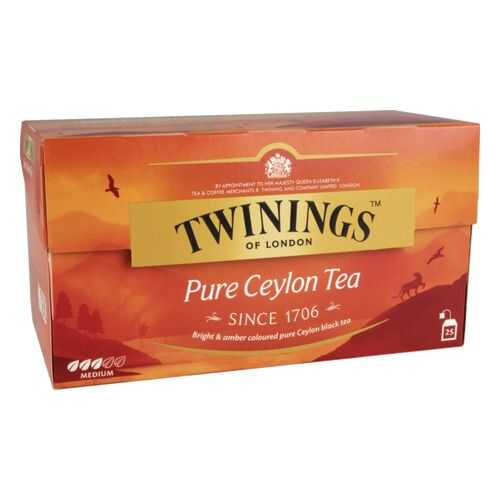 Чай черный Twinings pure ceylon tea 25 пакетиков в МЕТРОНОМ
