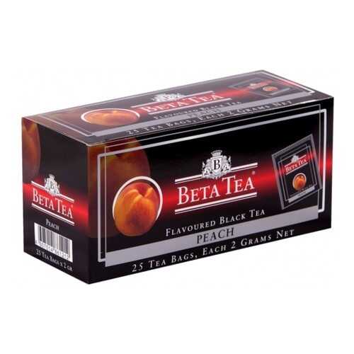 Чай черный в пакетиках для чашки Beta Tea персик 25*2 г в МЕТРОНОМ