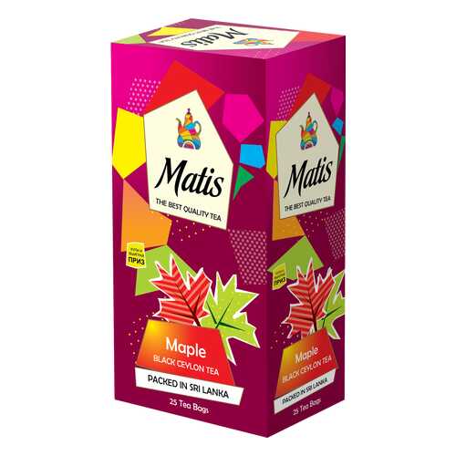 Чай черный в пакетиках для чашки Матис Maple 25*2 г в МЕТРОНОМ